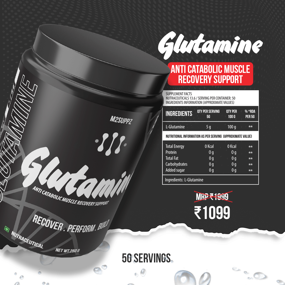 GLUTAMINE (50 SERVINGS)